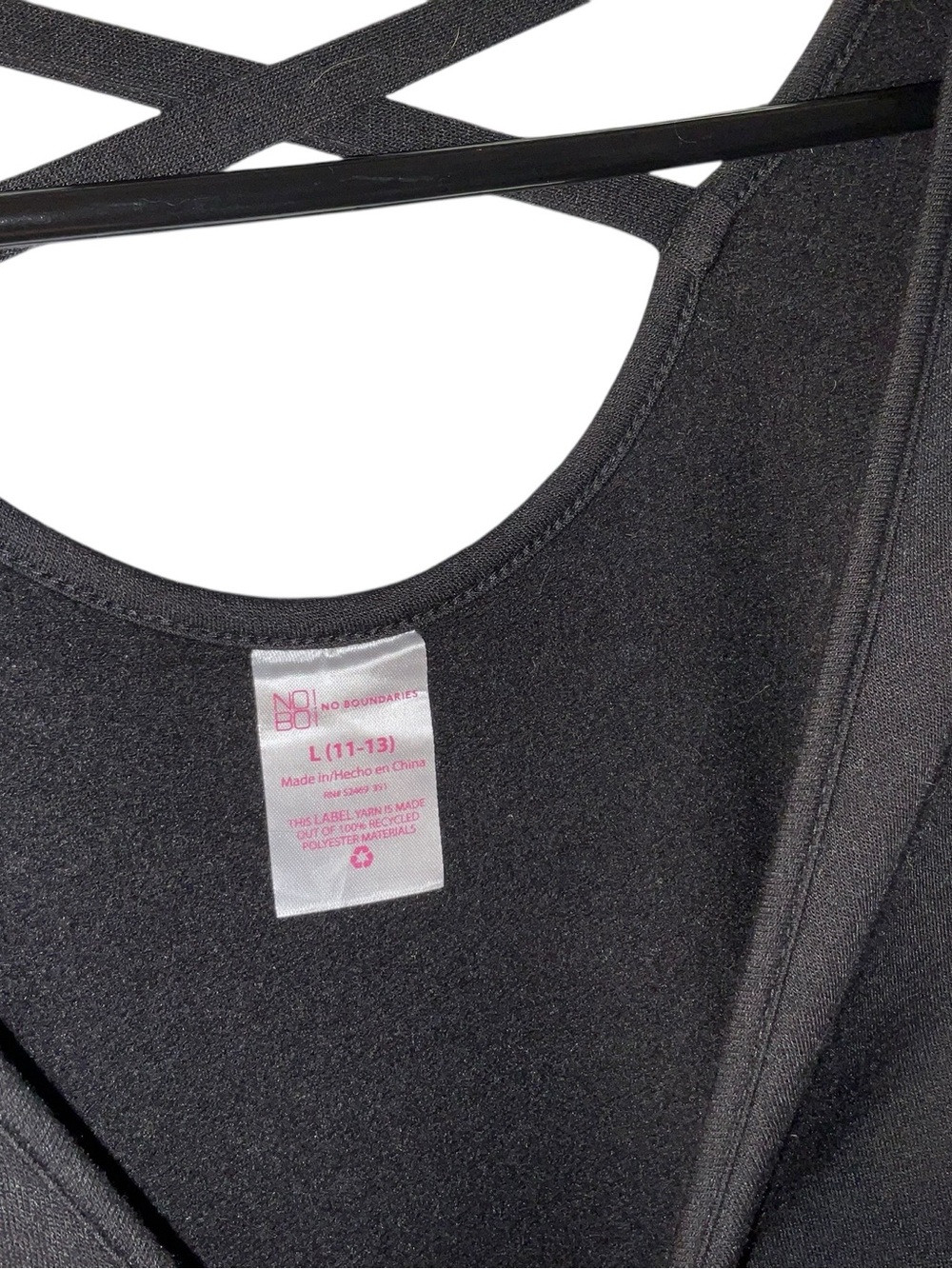 No Boundaries Black Cross-Back Jumpsuit - Picture 4 of 6